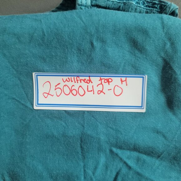 Wilfred Aritzia Tank Top Womens M Teal Blue Ecletar Hi Low Peasant Shirt Tribal - Picture 9 of 9